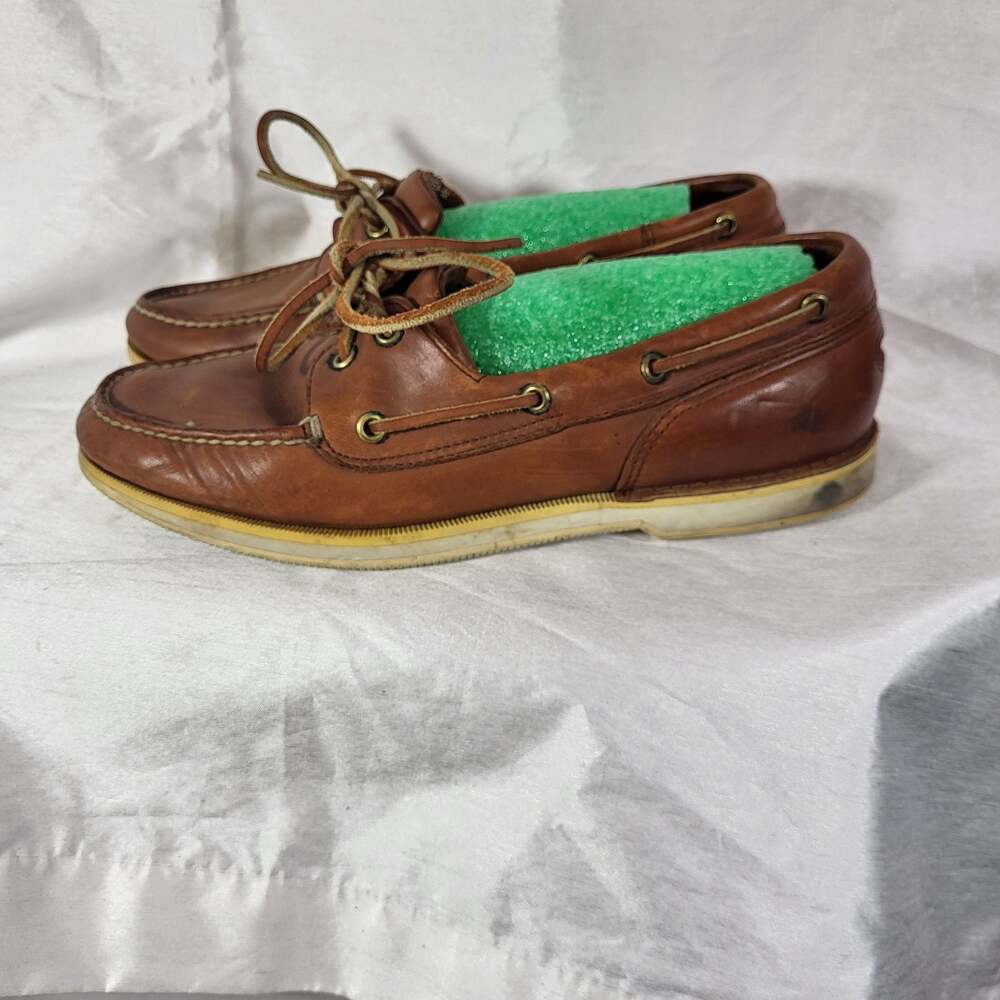 Rockport Brown Leather Boat Shoes Men's Size 10 M